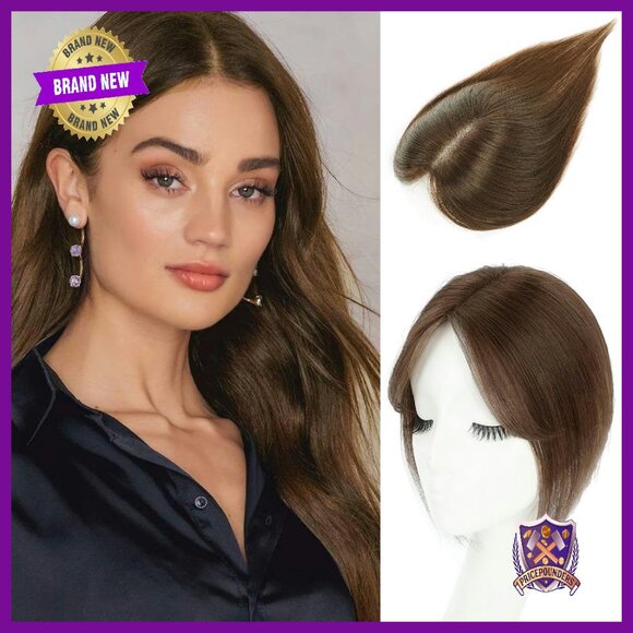 10 Inch Human Hair Topper Swiss Base Wiglet for Thinning Hair